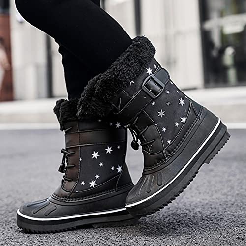 EnJoCho Little Boys Soft Bottom Shoes Children Snow Boots Girls Outdoor Boots Waterproof Warm Boots with Cotton Snow Boots4