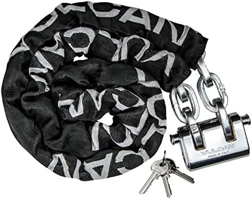 VULCAN Security Chain and Lock Kit - Premium Case-Hardened - 3/8 Inch x 6 Foot (+/-2 Inches) - Chain Cannot Be Cut with Bolt Cutters or Hand Tools
