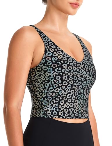 Image of THE GYM PEOPLE Womens' Sports Bra Longline Wirefree Padded with Medium Support