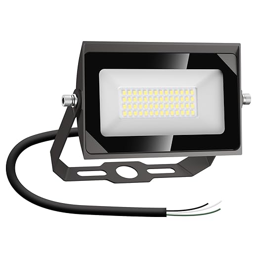 dephen 30W LED Flood Lights Outdoor with Bracket Mount, 3450Lumen 120V Security Lighting, 5000K IP65 Waterproof Wall Pack Floodlight for Garden Yard Patio Porch (UL-Listed)
