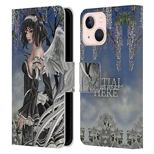 Head Case Designs Licenza Ufficiale Personalizzata Personale Nene Thomas Angelo E Fiori Anime Fairy Nome E Iniziali Custodia Cover in Pelle a Portagoglio Compatibile con Apple iPhone 13 Mini