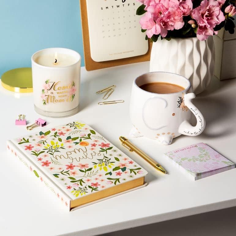 VOTUM Elephant Ceramic Coffee or Tea Mug - Animal Shaped Cup with Hand Printed Designs Saying “And So the Adventure Begins” - Cute Handmade Gift for Men or Women Elephant Lovers – 18.6 Fluid Ounce - Image 8