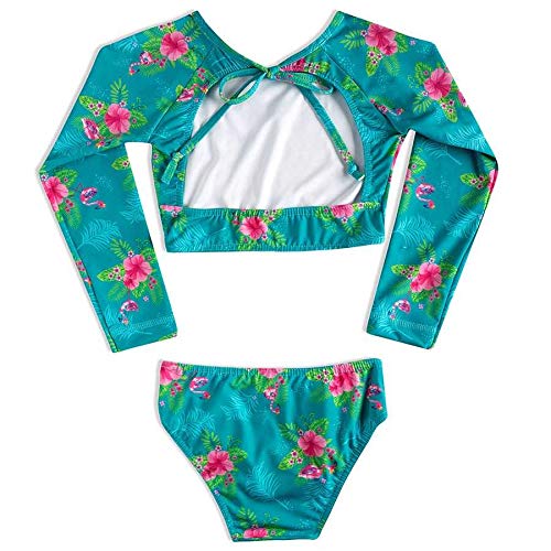 Top Manga Longa e biquini Infantil Flamingo-4 anos