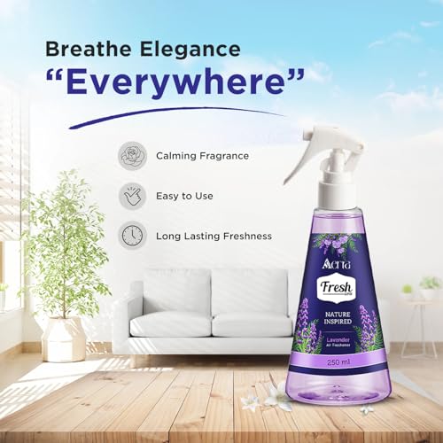 Image of Aerra Lavender & Lemongrass Air Freshener Spray Combo, 2x250ml - Tranquil Zest Edition, 5600+ Sprays for Home, Kitchen, Car, Office, Meditation Space, Non-Aerosol Odor Eliminator