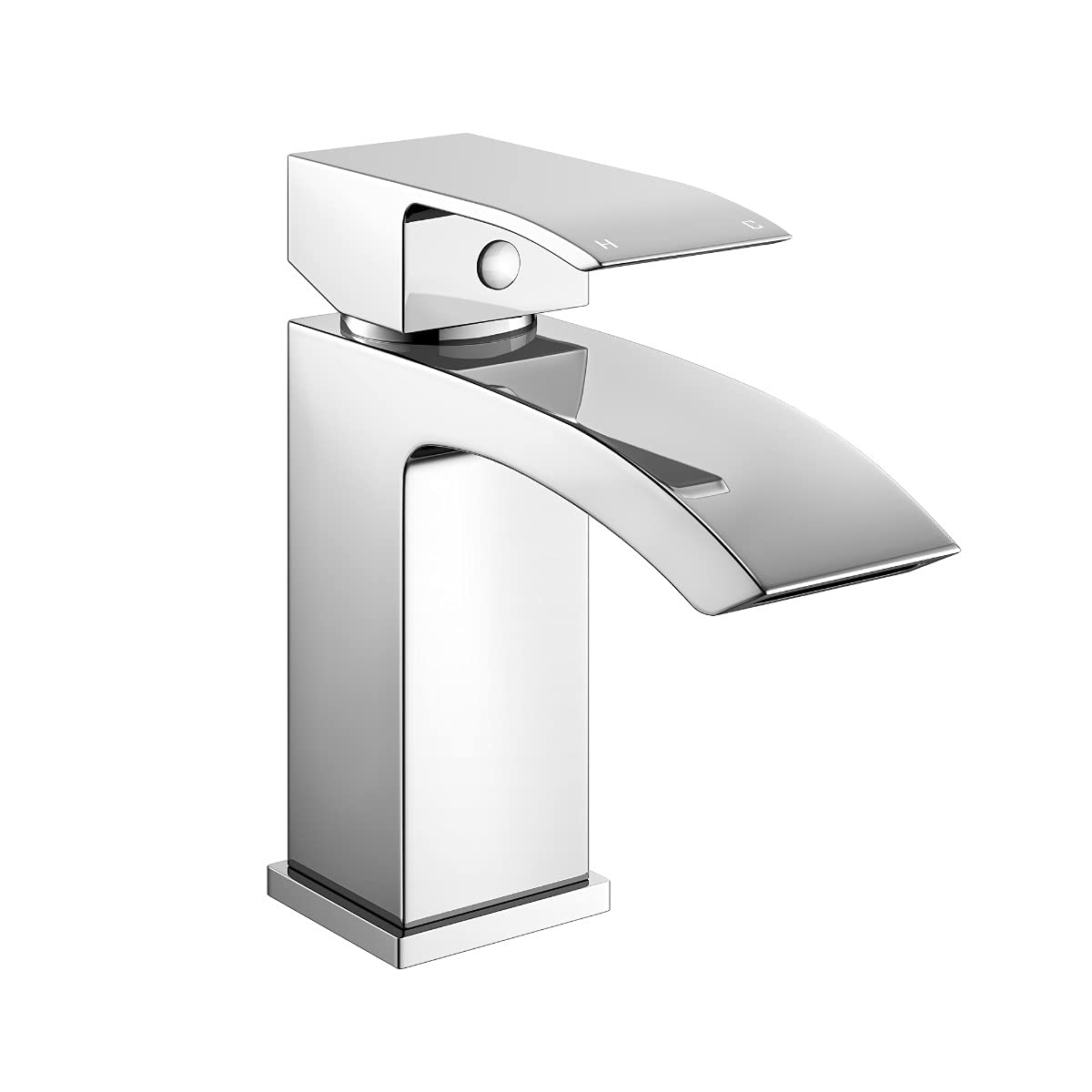 Nes Home Modern Chrome Bathroom Waterfall Basin Mono Mixer Tap