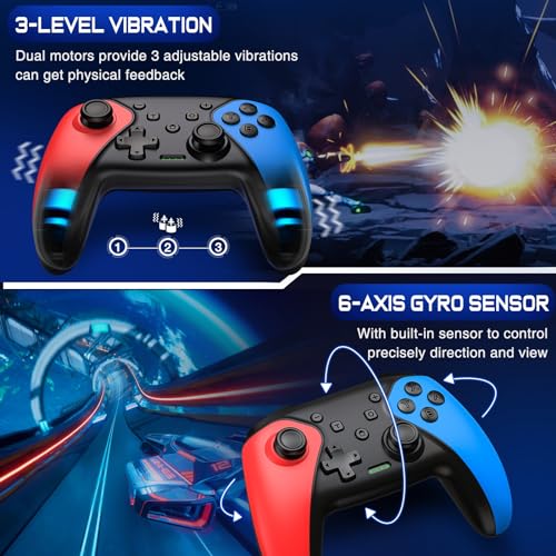 Wireless Switch Controller for Switch/Lite/OLED/Swicth 2 Controller, Switch Controller Joysticks Work with iOS/Android/PC-Switch 2 Pro TURBO Controller with Wake-up Programmable (Upgraded Vision) - Image 7