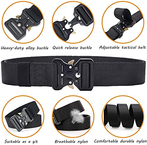 Tactical Belt Military Style Webbing Riggers Web Belt Heavy-Duty Quick-Release Metal Buckle Belt for Men Women3