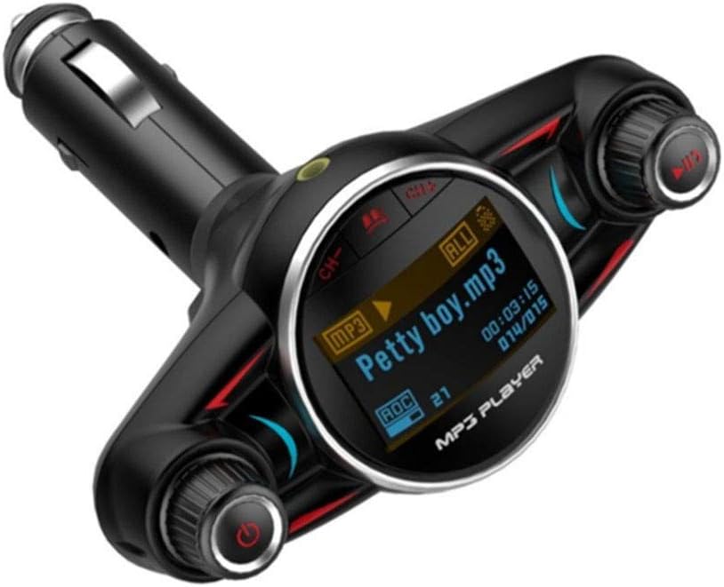 Bluetooth FM Transmitter for Car, Wireless Bluetooth 4.0 Radio Adapter Car Kit 3 Modes Music Play with Handsfree Calling 2 USB Ports LED Display Support TF Card U-Disk