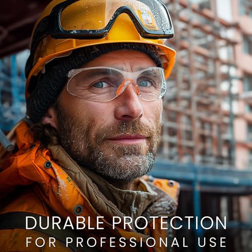 Foto von Kurtzy 12-er Pack Schutzbrille Arbeitsschutzbrille - Arbeitsschutzbrille mit Gummieinsatz - Safety Glasses - Arbeitsbrille Labor - Schutzbrille Schießsport - Staubschutzbrille