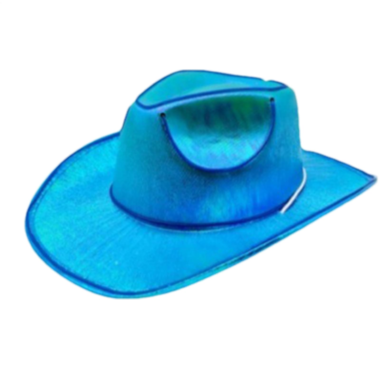 LED Cowboy Hat, Sparkly Neon Light Up Cowgirl Hat, Disco Western Costume Headwear, Ideal for Disco Birthday Halloween Parties Dress Up Cosplay Costume Accessories for Men Women