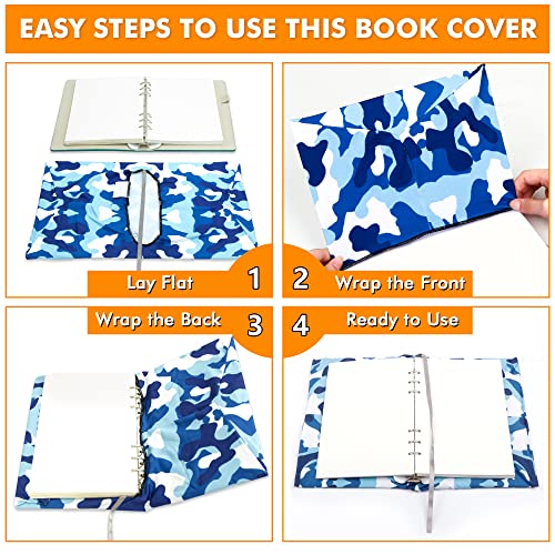 Housse de livre nylon extensible pour manuel scolaire rigide grand format x8