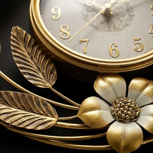 Image of Arcanine Round Wall Clock Modern Style Metal Clock Silent Wall Clock with Silent Movement Wall Clocks for Home Wall Decor Clock for Living Room,Bedroom,Dining Room (AR-06)