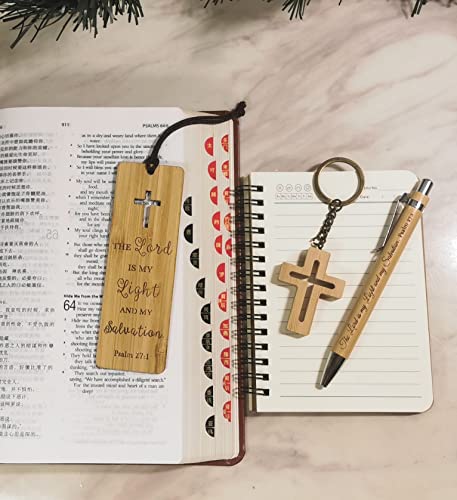 Bamboo Christian Bookmarks For Women And Men Religious Christmas Gift For Church (Salvation S3) #TOP3