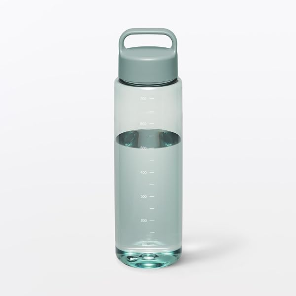 無印良品 持ち運びやすい 目盛り付き ドリンクボトル スモーキーグリーン 約700mL 23112635 - 2