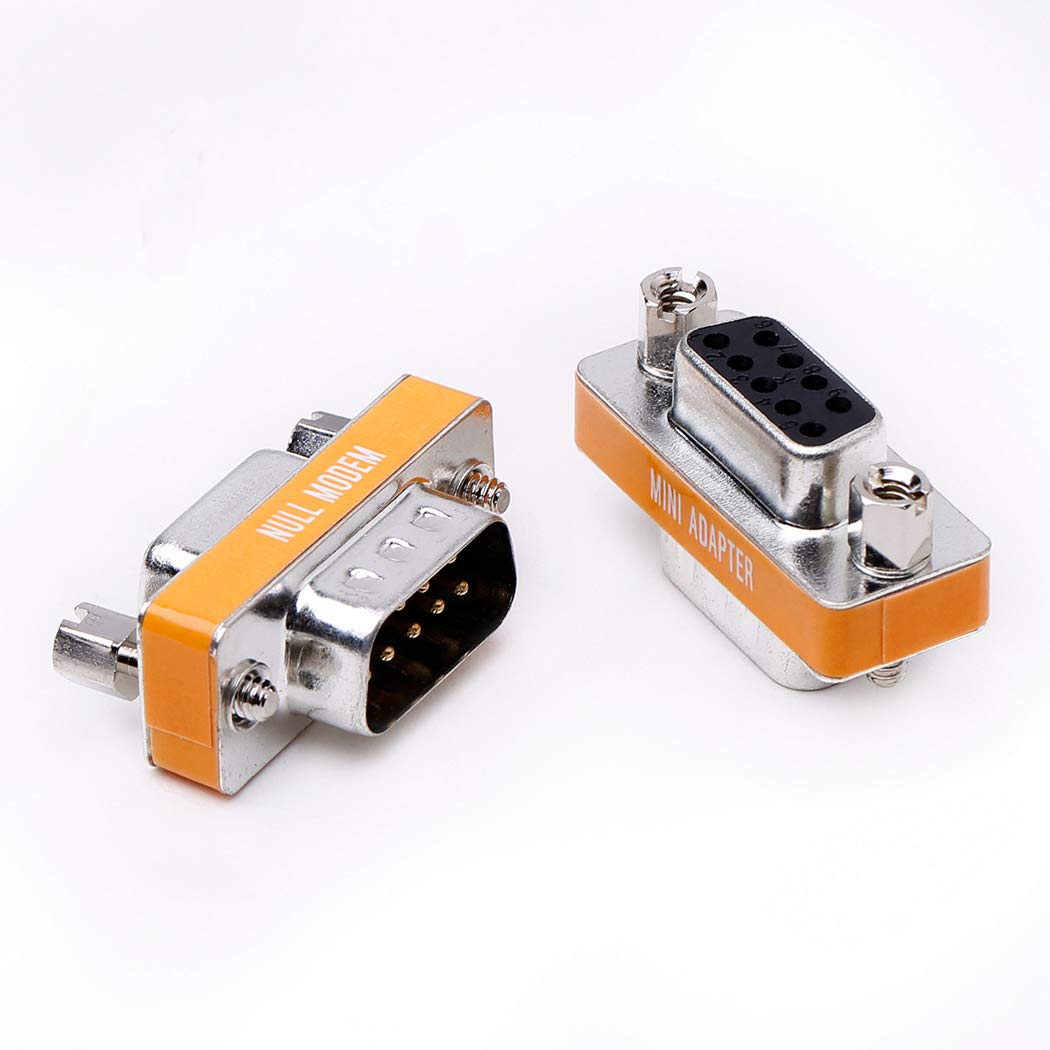 Adattatore DB9 Null Modem Femmina-maschio, Pin-out Incrociato, Per Connessioni Seriali DTE-DTE