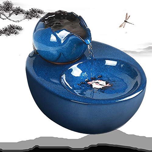 CPATOG Fuente para Gatos Dispensador de Agua for Gatos Cerámica de circulación automática for Mascotas Fuente de Agua for Gatos Perros, Agua filtrada for su Mascota Súper silencioso Bebedero Perro Cover