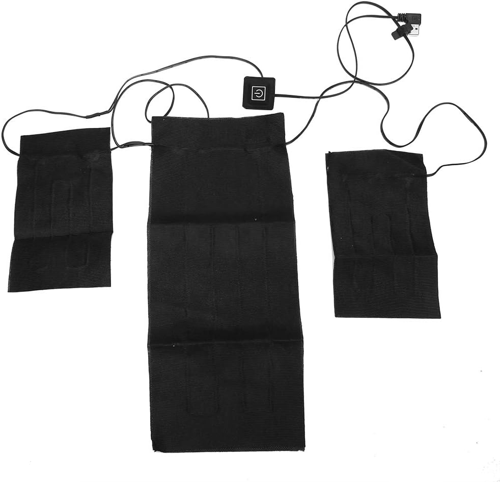 Electric Heating Pad – 3 Adjustable Heat Settings, USB Powered Wearable Heating Pad for Vest & Jacket, Outdoor Winter Camping, Back/Neck Heating Cloth