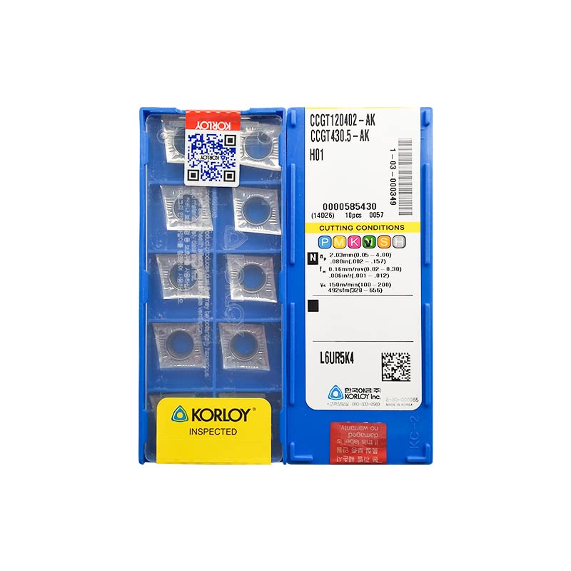 KORLOY 100% Original CCGT CCGT12 CCGT1204 CCGT120402 AK CCGT120402-AK H01 Diamond inner hole blade for aluminum