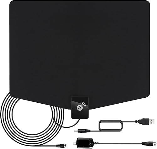 Antena de TV para Smart TV en interiores, antena HDTV digital HD amplificada de 200 millas de alcance, compatible con 4K 1080p y todos los