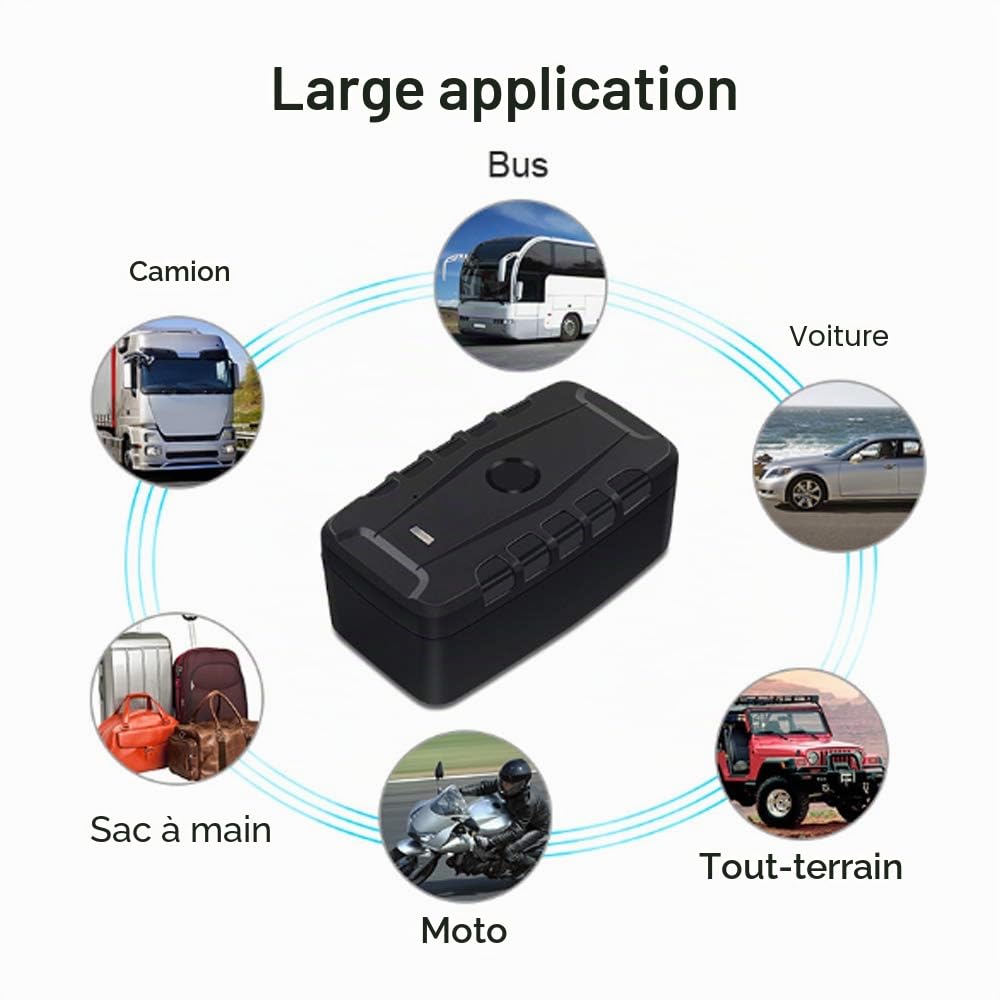 Zeerkeer Localisateur GPS magnétique pour voitures, motos, camions, 20 000 mAh, 240 jours en veille, suivi en temps réel, dispositif antivol TK918