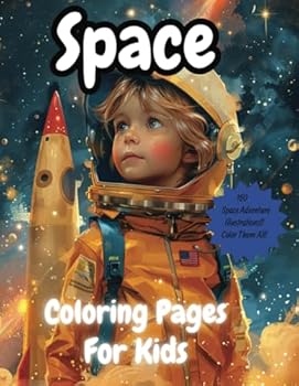 Paperback Space Coloring Pages for Kids Book
