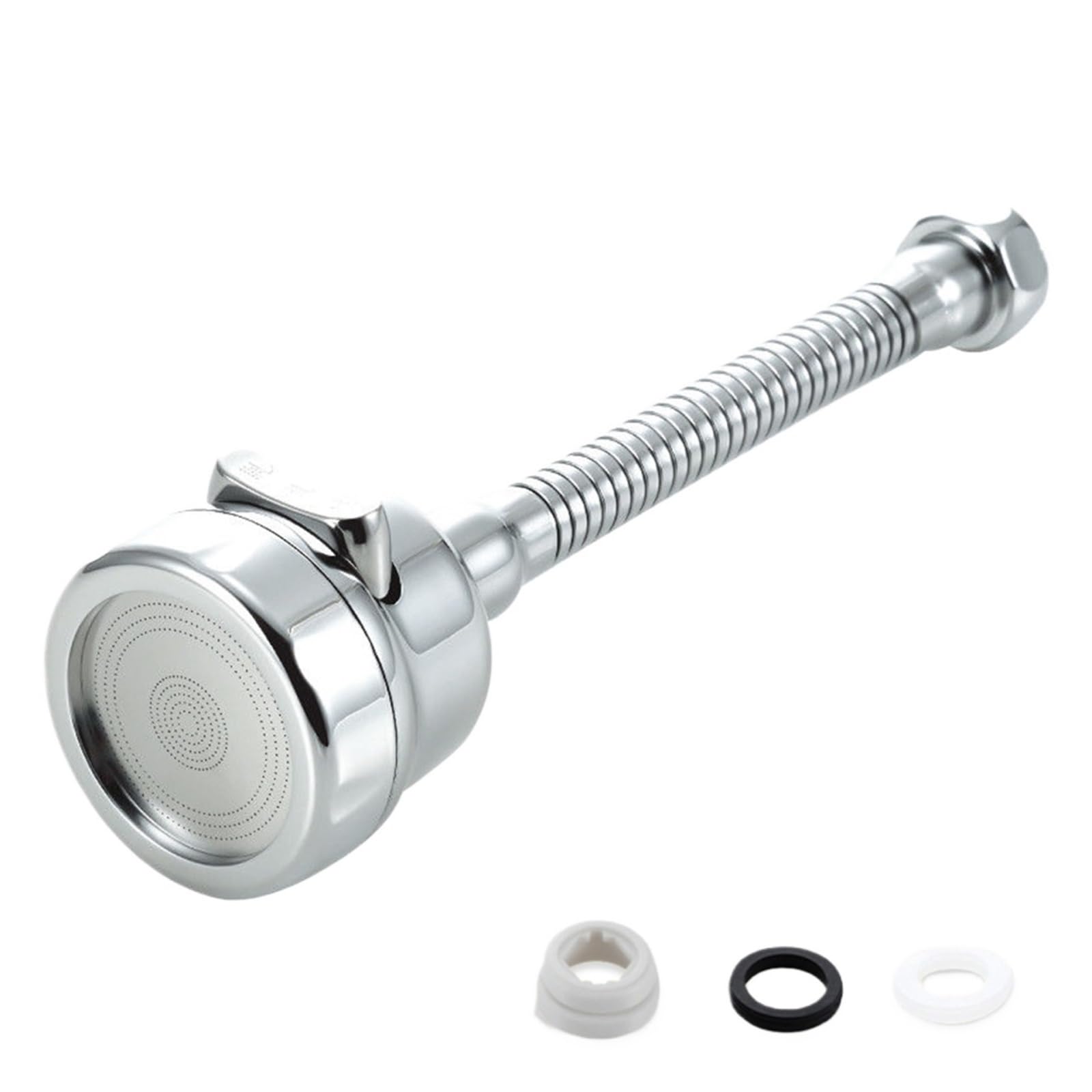 Goxqit One Color 360 Degree Swivel Kitchen Faucet Aerator Adjustable Three Mode Sprayer Filter Diffuser Water Saving Nozzle Bath Connector For Kitchen Basin(3 Modes-17 * 5Cm)