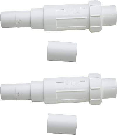 LESSO 3/4 inch PVC Pipe Repair Kit, 3/4" PVC Fittings Repair Coupling for Broken or Cracked In-Ground Pipe, SCH40 White (2 Sets)