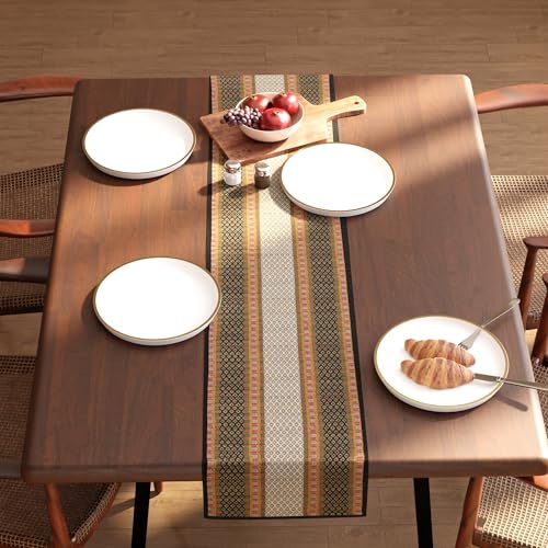 Image of Encasa XO Dining Table Runner 4 Seater, Handcrafted Madurkathi River Grass