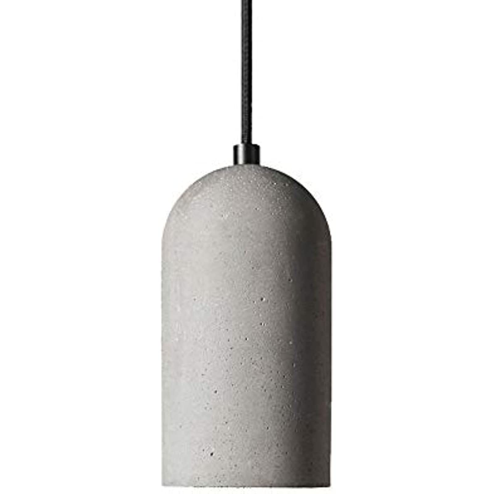 Suspension rustique en ciment E27 pour moderniser un îlot de cuisine sombre