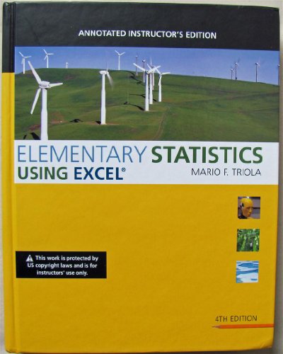 Elementary Statistics Using Excel, Annotated In... 0321577051 Book Cover