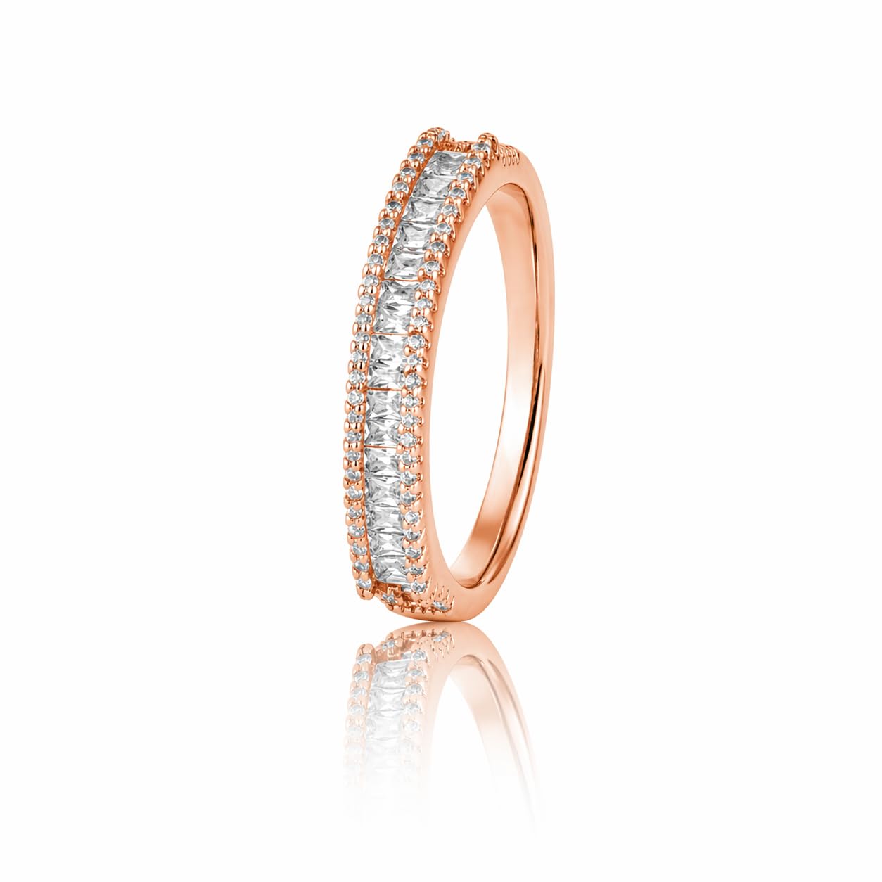 ZILGI White Oval CZ Diamond Adjustable 925 Sterling Silver Ring for Women Sparkling Cubic Zirconia Solitaire Ring Elegant Minimal Open Band Jewelry Gift for Girls & Womes