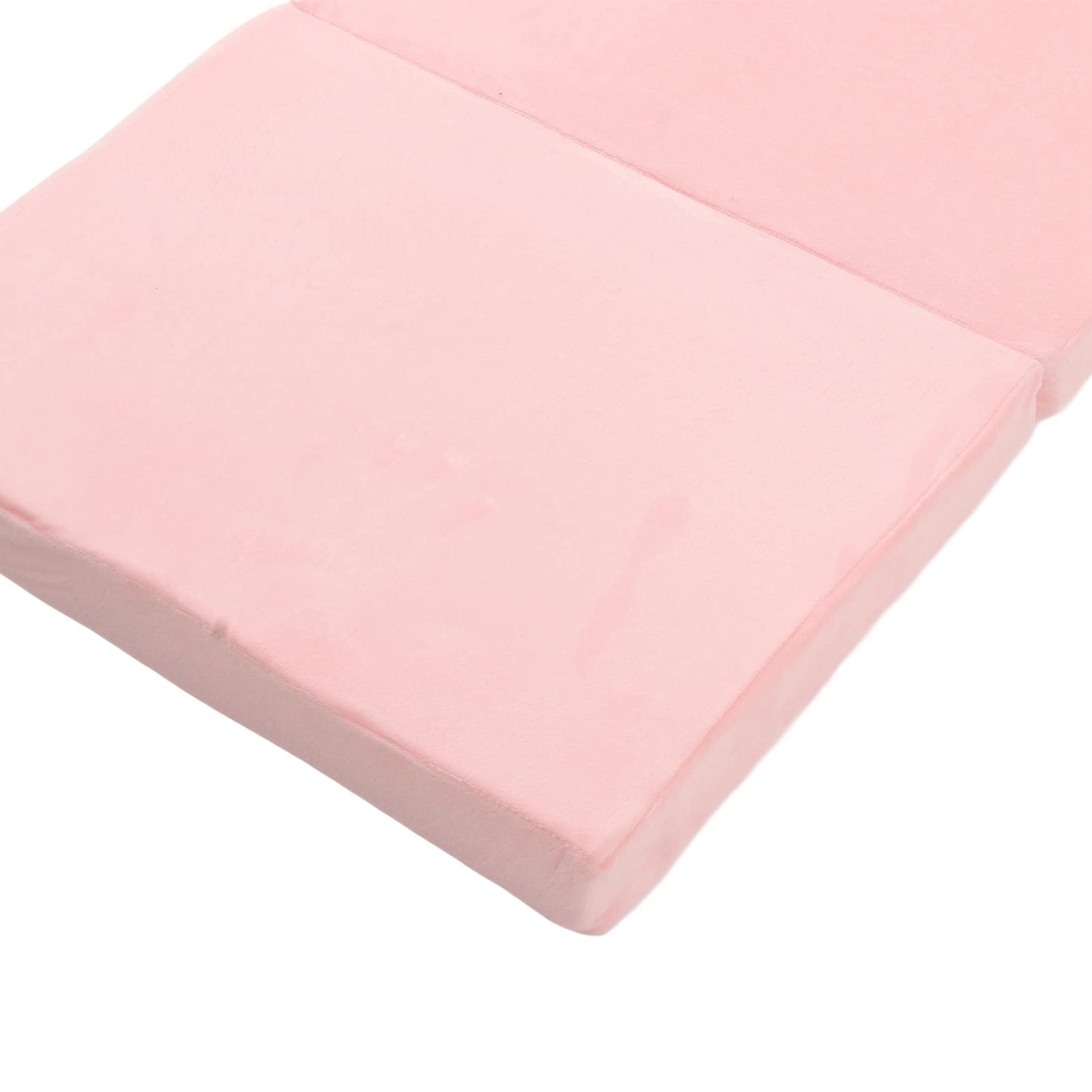 Sofa Dla Dzieci, 2 W 1 Miękki Pluszowy Kreskówka Składany Fotel Dla Dzieci Oparcie Sofy do Salonu Sypialnia (Pink)