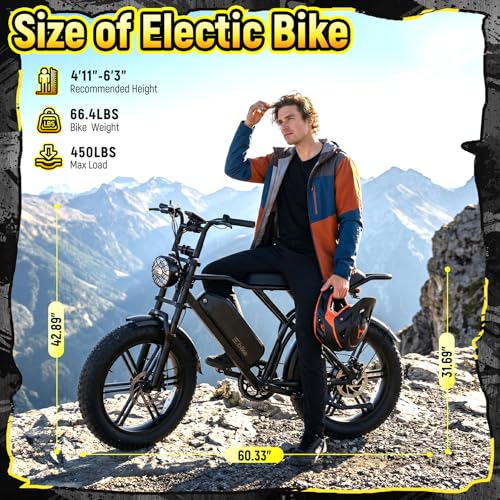 Image of Electric Bike for Adults,25AH Removable Battery,Range 100Miles