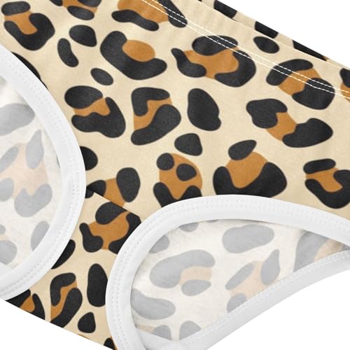 Girls Underwear Toddler 2t Cotton Little Girl Panties Personalized Kids Undies Briefs Leopard Black Brown Spots Tan4