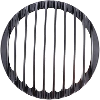 P Prettyia Motorrad Schwarze Scheinwerferlampe Grillabdeckung für Harley Durable