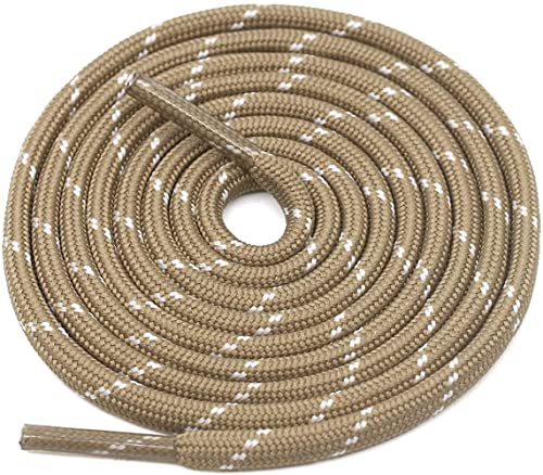 GRAH SANGRAH® (2 Pair Shoes laces 42 Colors Athletic ShoeLaces for Sport/Running Shoes Shoe Strings (120 CM, Khaki White)