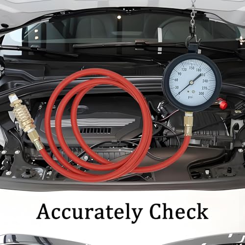 TU-32-20, Compuchek Fuel System Pressure Test Gauge,3-1/2", 300 PSI Gauge,Fit for Cummin-s Diesel Engines and Other Diesel Engines, for Road Testing(6FT) by Gluebar - Image 5