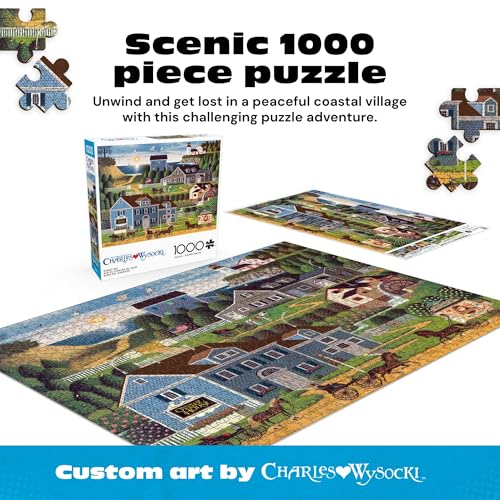 Buffalo Games Charles Wysocki - Sunset Bay - 1000 Piece Jigsaw Puzzle, 26.75 x 19.75 in - 1000 Piece Puzzle for Adults - Clean Cut Sections - Reference Poster Included by Buffalo Games - Image 2
