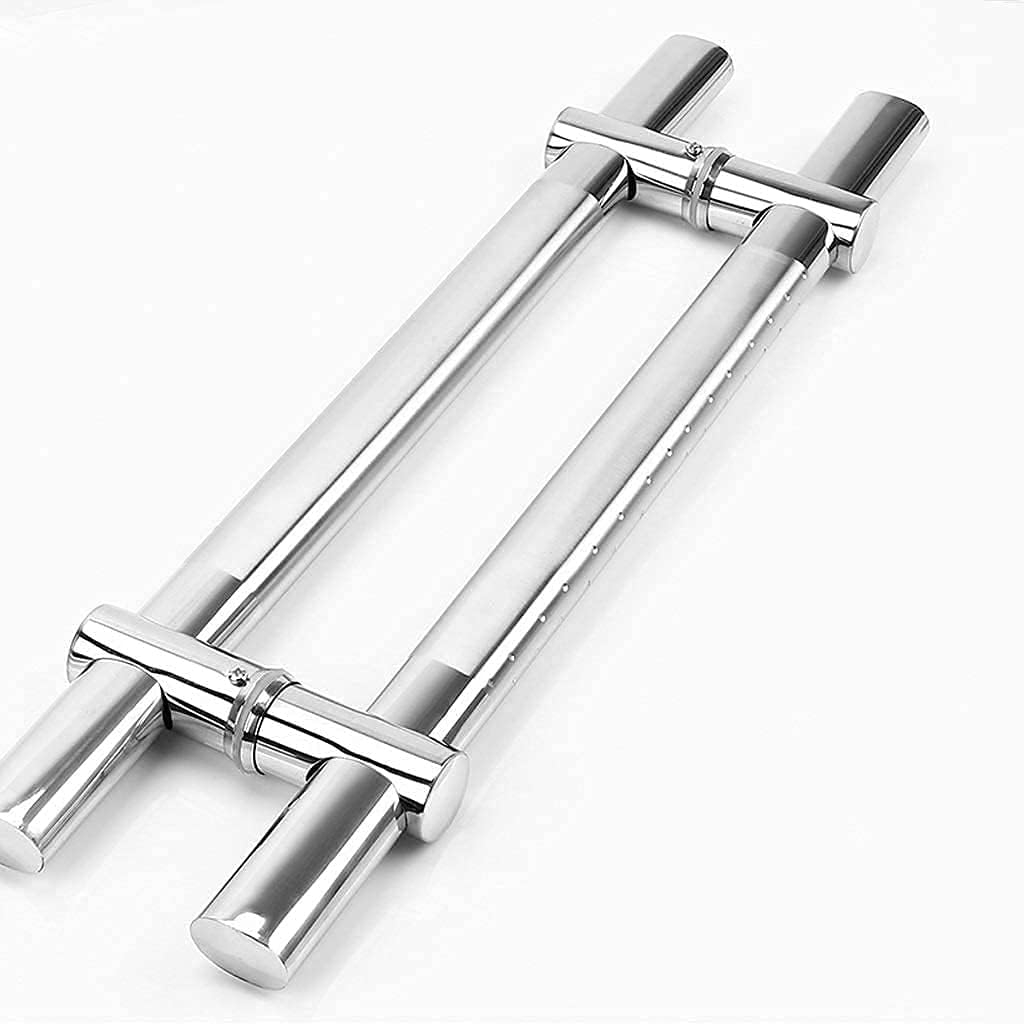 Door Handle Door Pull Handles Sliding Barn Door Handle Stainless Steel Push and Pull Set Replacement Hardware Parts Two-Sided Handle Hole Centers Adjustable Internal/External Door Hardware
