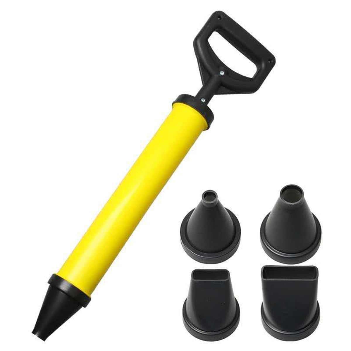Cement Caulking Gun with 4 Nozzles, Mortar Press Mortar Syringe, Hand Mortar Pump Concrete Syringe with Accessories, DIY caulking Gun for Mortar/Cement