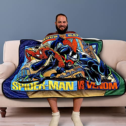 Marvel Spider-Man Vs Venom Fleece Throw Blanket #TOP5