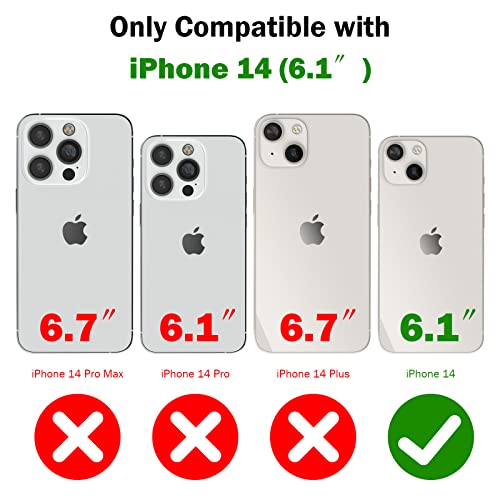 Kswous Glitter Clear Case For Iphone 14 Cases With Screen Protector[2 Pack] + Camera Lens Protector[2 Pack], Cute Sparkly Soft Protective Bling Case For Women Girls Sparkle Shockproof Cover, Glitter #TOP1