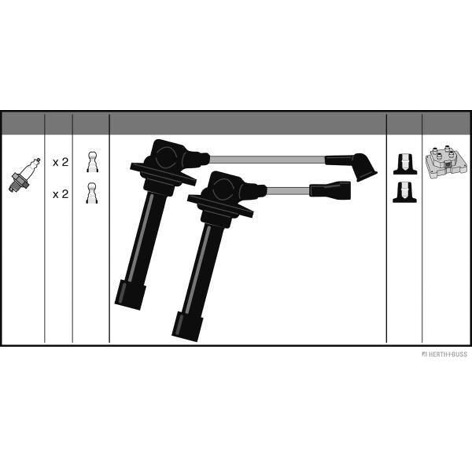 Herth+Buss Jakoparts J5383008 Set cavi ad alta tensione, candele | Compatibile con: MAZDA 626 IV, 626 IV Hatchback, MX-6