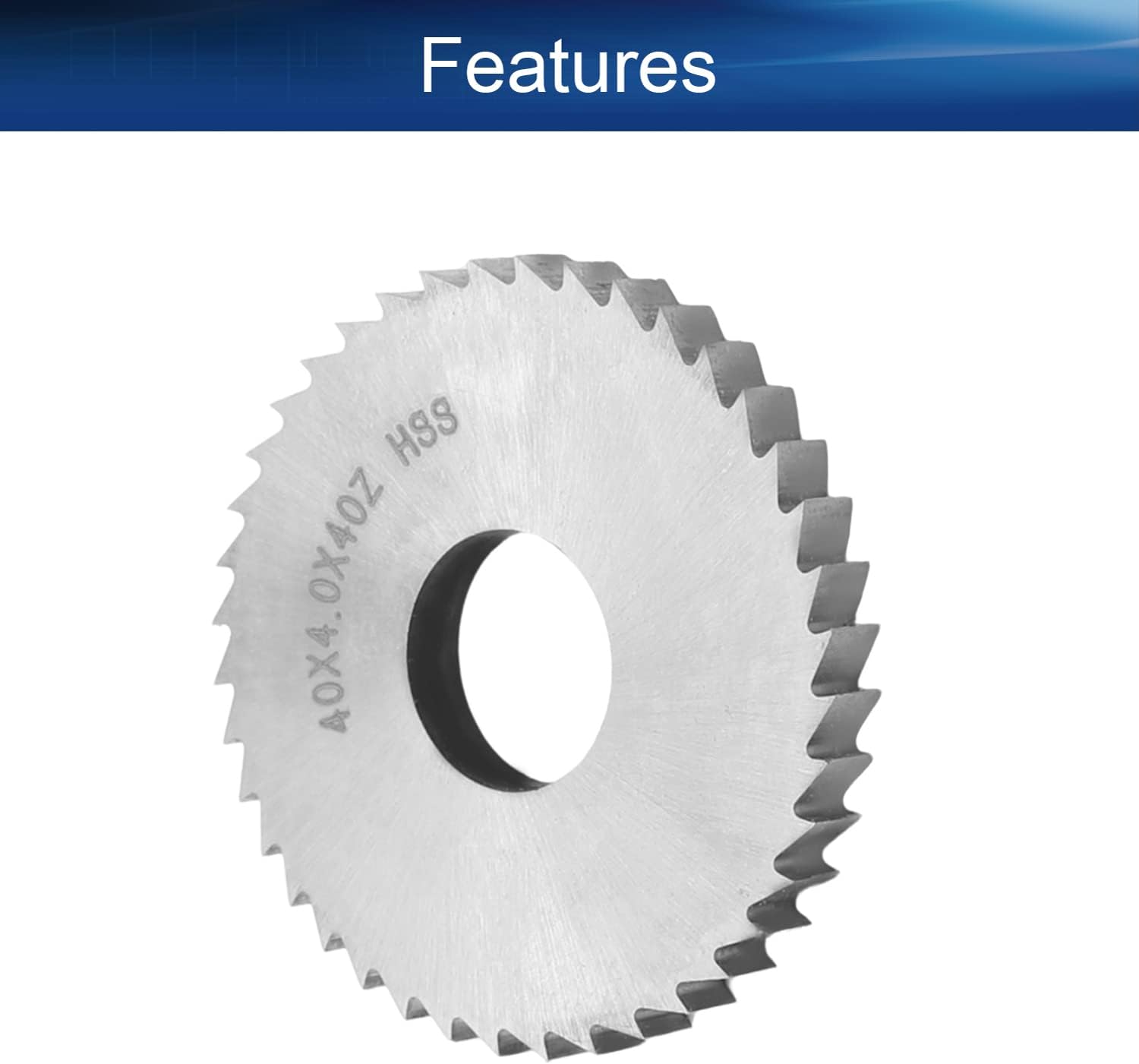 Auniwaig Circular Saw Blade 40mm x 4mm Cutting Saw Blade HSS Round Slitting Saw Cutter Blade for Mental 1PCS