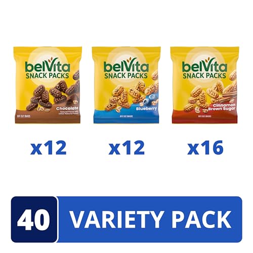 belVita Bites Breakfast Biscuits Variety Pack, 3 Flavors, Mothers Day Cookies, 40 Snack Packs - Image 3