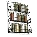Spectrum Diversified Scroll Spice Wall Mount Rack, Black