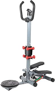 Mini-Stepper Swing Stepper Twist Step Machine Home Adjustable Stepper Multifunctional Mini Stair Step Machine with Dumbbells and Twist Discs