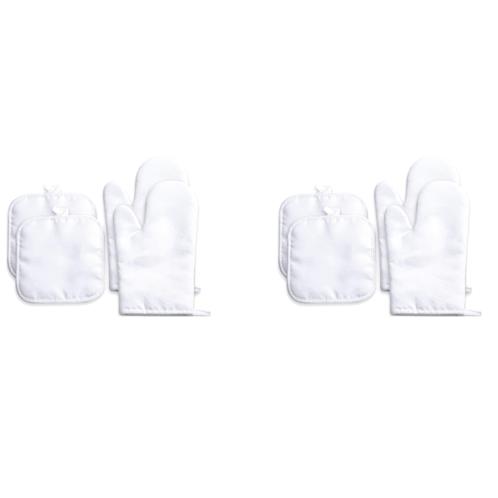 Hndhbfgrt Sublimation Blank Oven Mitts Set Gloves and Sublimation Blank Pot Pad for DIY Kitchen Dining Room Accessories 8Pcs