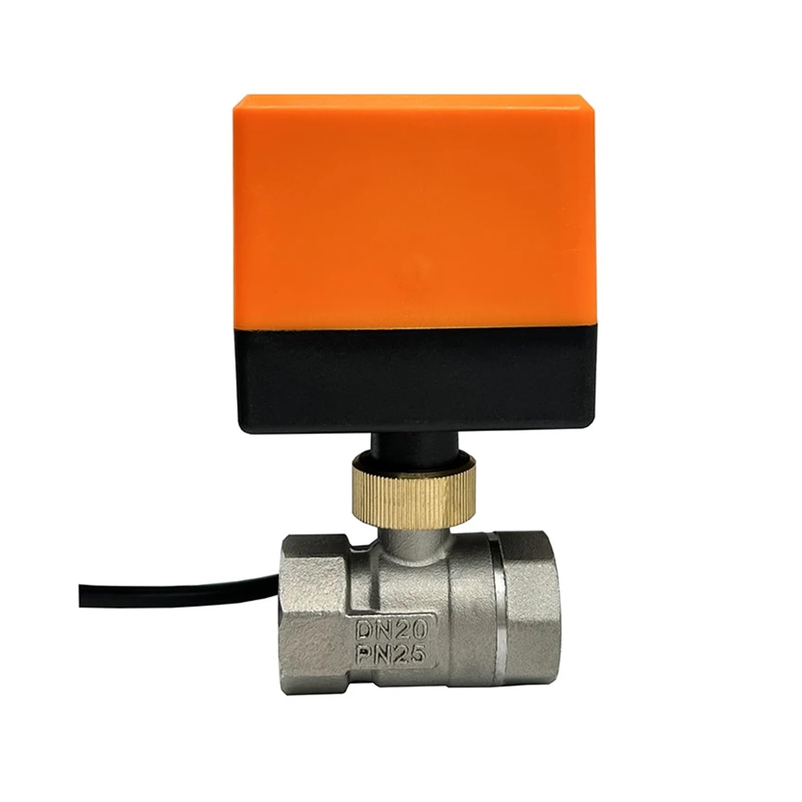 Valve motorisée Vanne à boisseau sphérique électrique 3/4" en acier inoxydable, 3 fils, 2 commandes, 220 V, 12 V, 24 V, motorisée, 2 voies(24VDC_CR02)