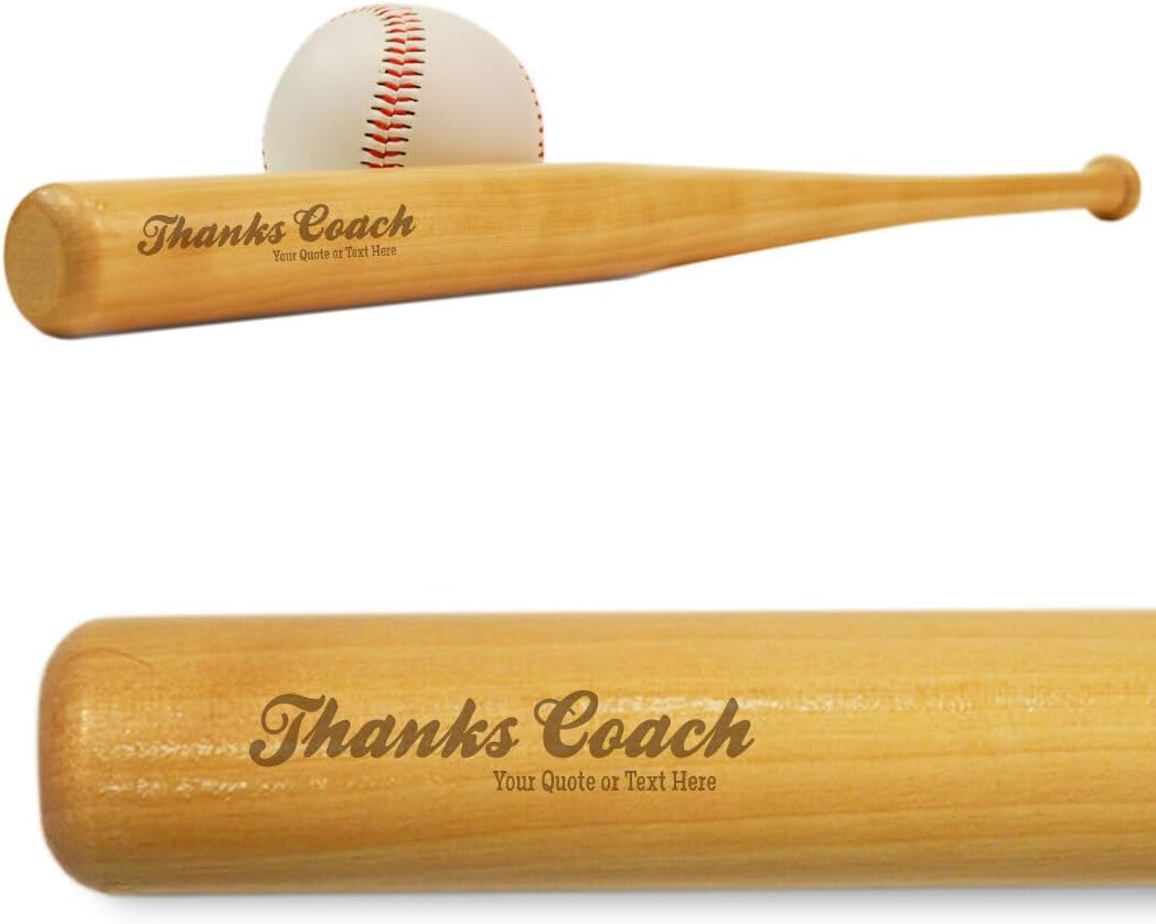 ChalkTalkSPORTS Personalized Mini Baseball Bat - Custom Engraved Mini Bat, Unique Gift for Baseball Players, Coaches & Fans - Multiple Designs